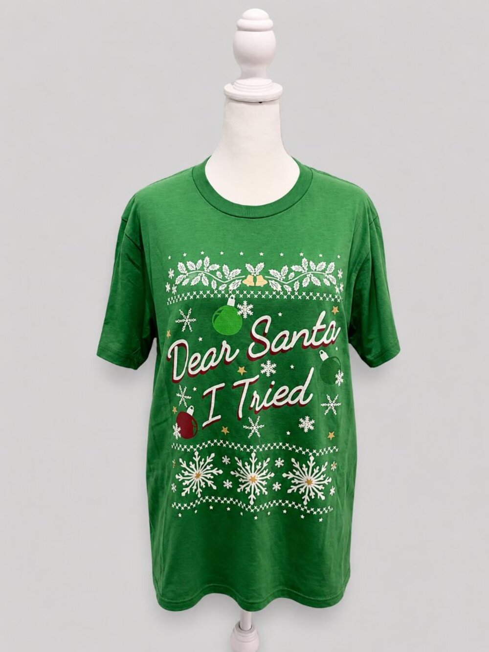 Christmas Graphic T-Shirt Dear Santa I Tried Women’s Medium NWOT